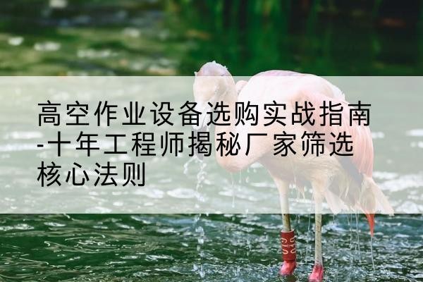 巨野剪叉式升降机厂家-高空作业设备选购实战指南-十年工程师揭秘厂家筛选核心法则